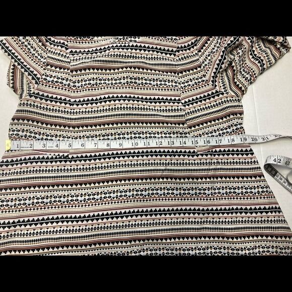 H&M Geometric Design Dress, Brown, Sz 12 - Picture 5 of 10